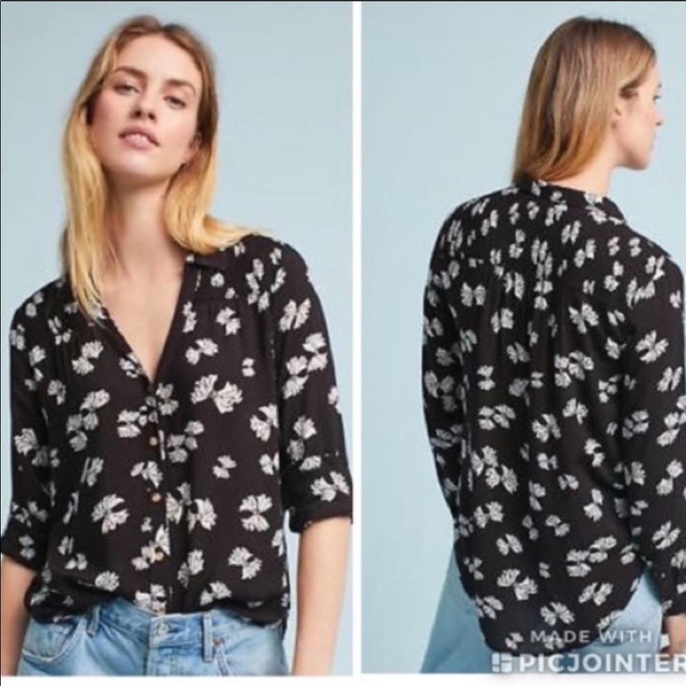 Anthropologie Maeve Emory now button down blouse